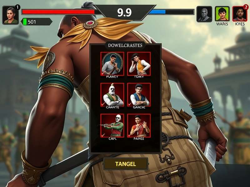 Karnataka Warrior Duel gameplay screenshot showing character combat